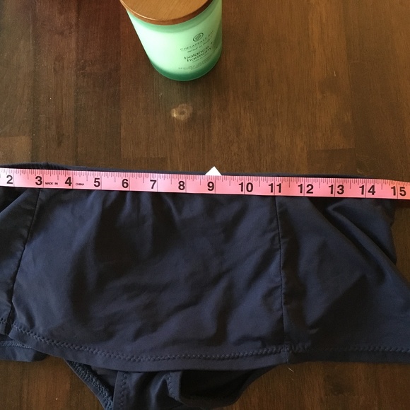 Ann Taylor Loft skirted swim bikini bottom navy M - Picture 2 of 5